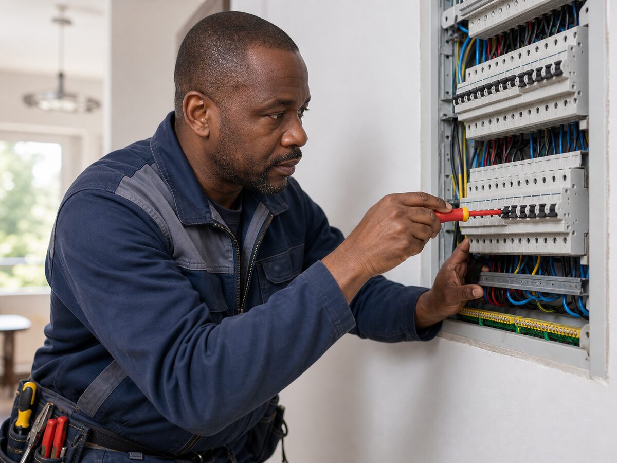 Électriciens en intervention